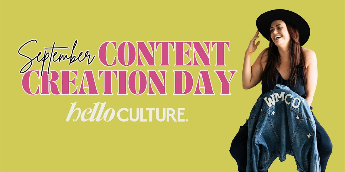 September Content Creation Day, 12 September | Event in Gilbert | AllEvents