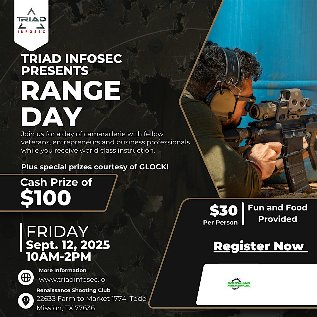 Triad Infosec Presents Range Day, 12 September | Event in Todd Mission | AllEvents