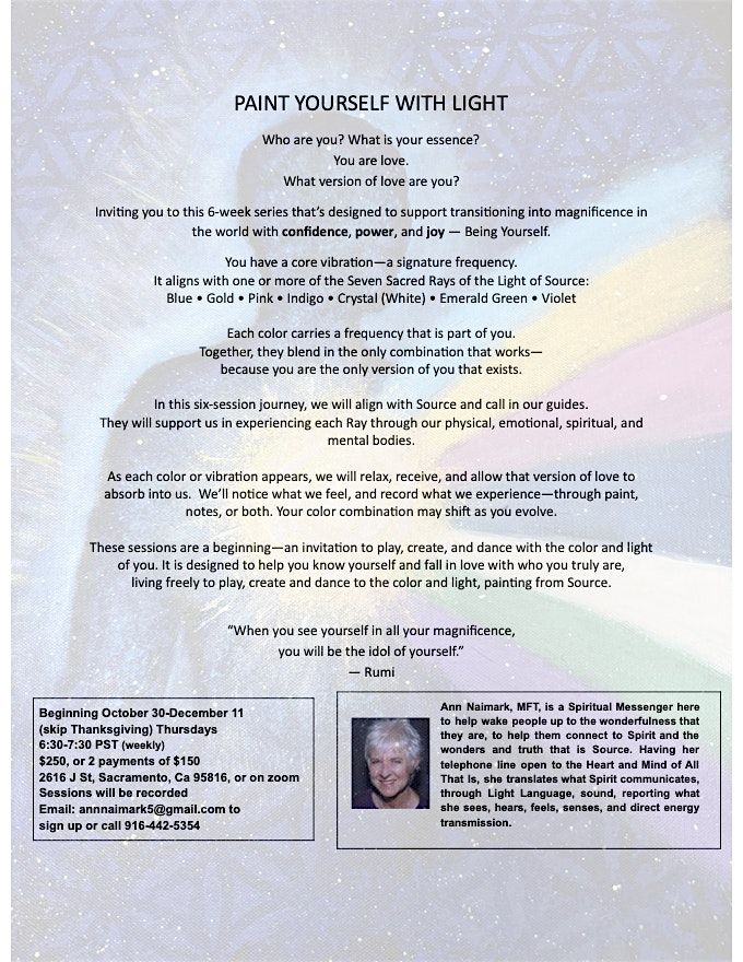 Paint Yourself with Light, 30 October | Event in Sacramento | AllEvents