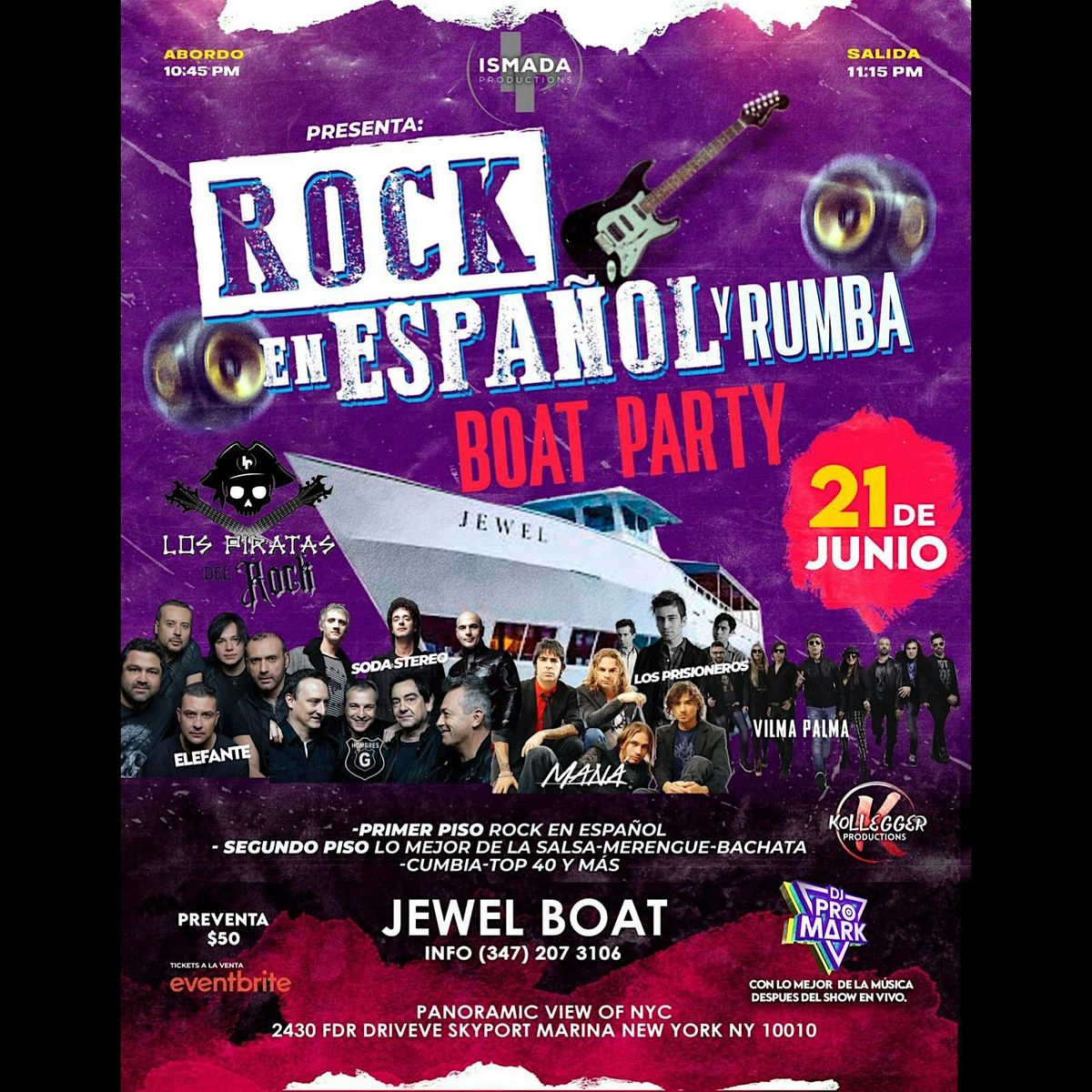 Rock en Español y Rumba Boat Party, 21 June | Event in New York | AllEvents