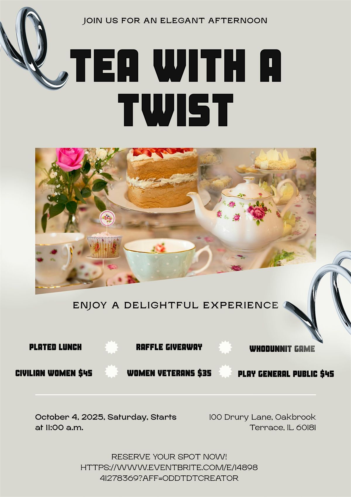 Tea With A Twist, 4 October | Event in Oakbrook Terrace | AllEvents
