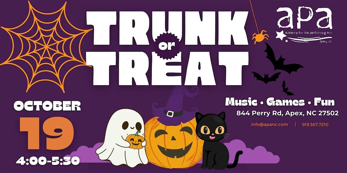 5th Annual Trunk or Treat at Academy for the Performing Arts, 19 October | Event in Apex | AllEvents