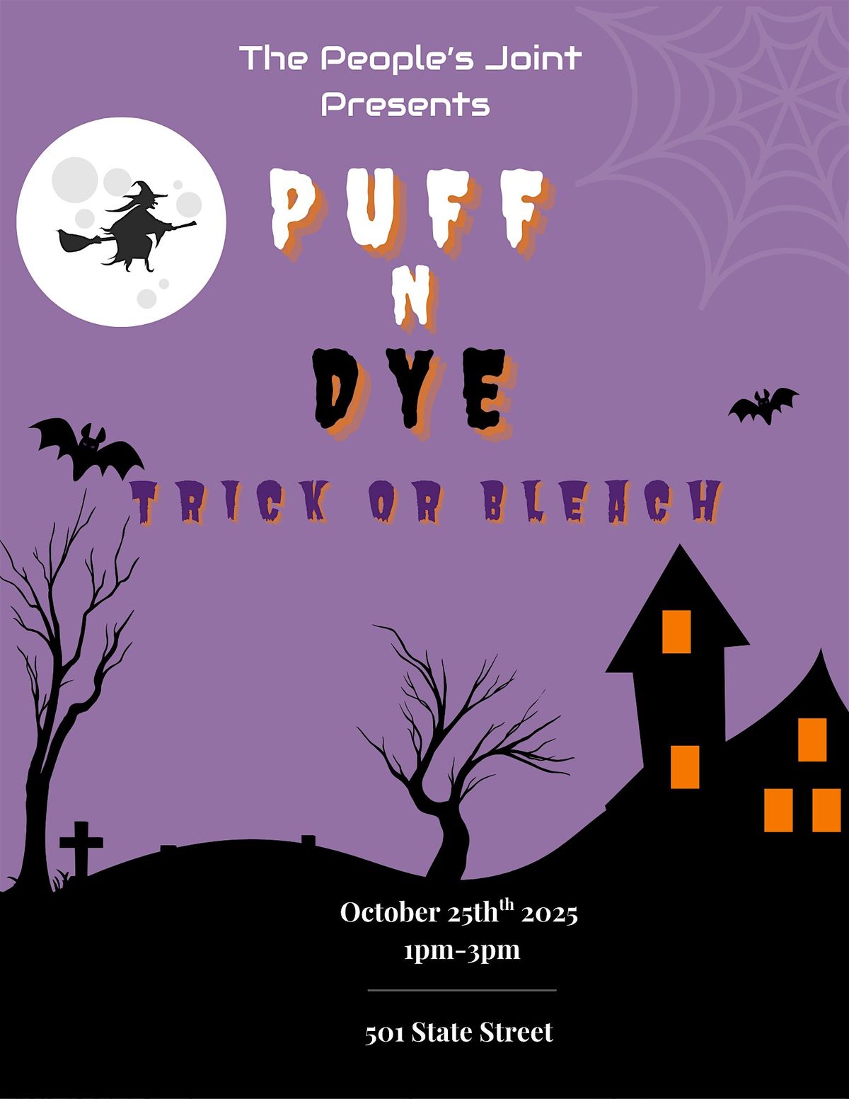 Puff and Dye: Trick or Bleach, 25 October | Event in Schenectady | AllEvents