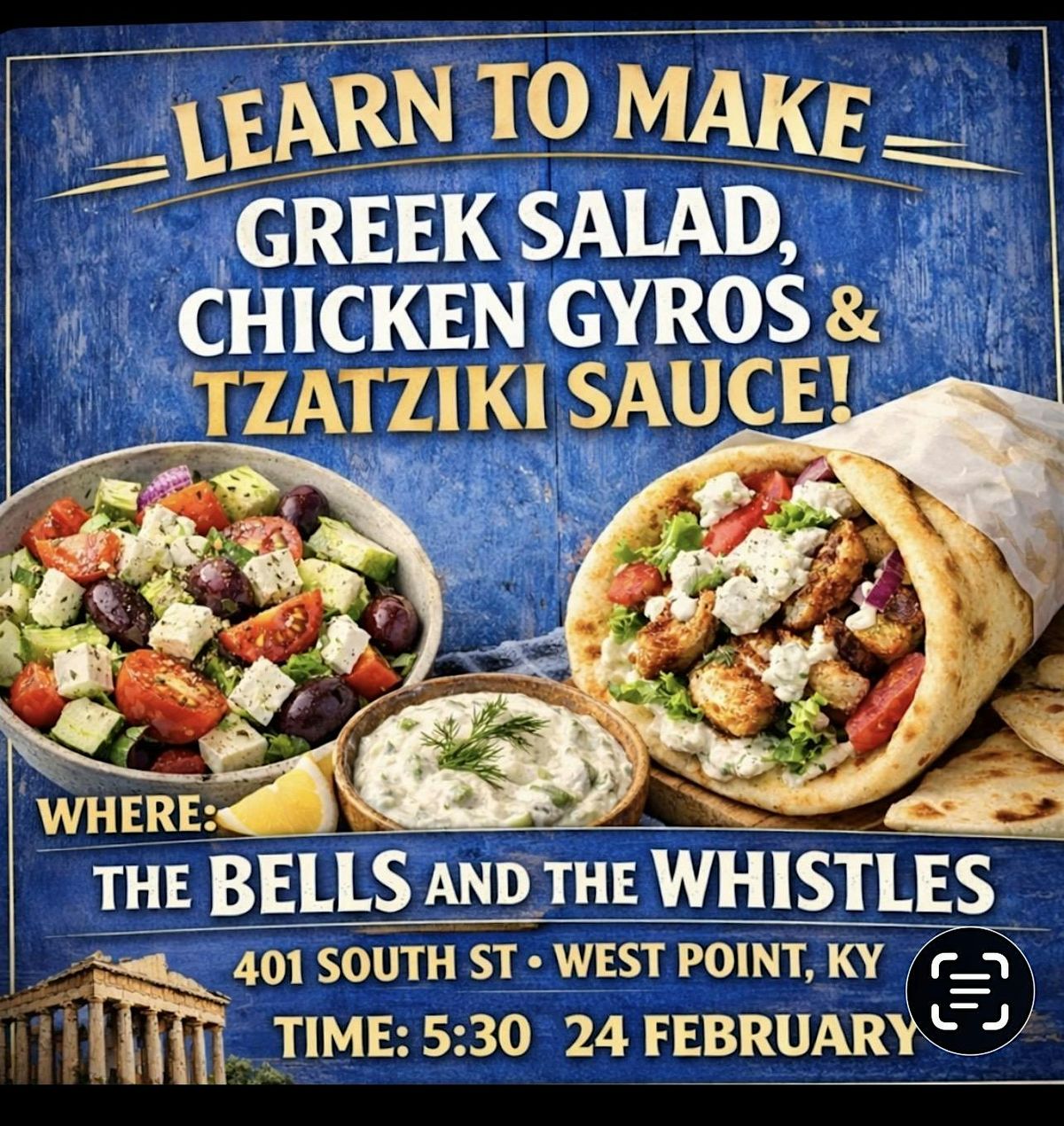 Greek cooking class with Chef Maria Bell, The Bells and The Whistles ...