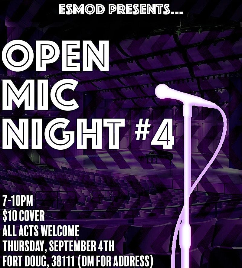 EsMod's Open Mic Night #4, 4 September | Event in Memphis | AllEvents