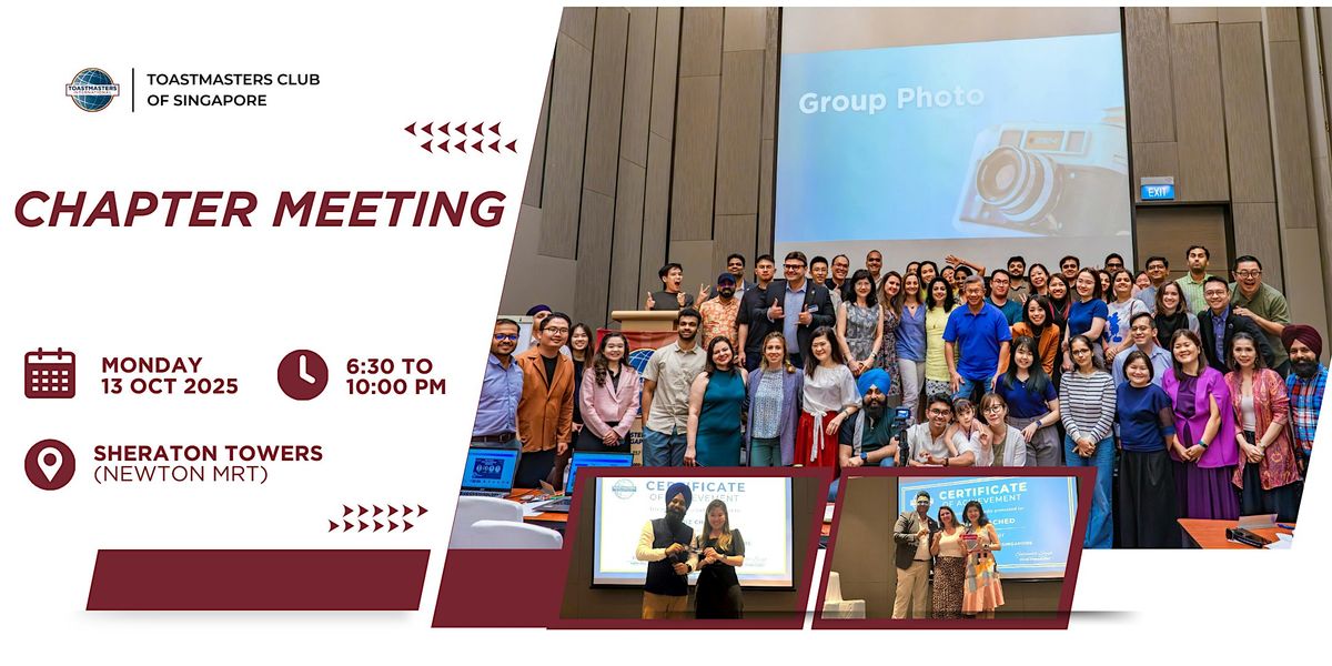 Discover Public Speaking with Toastmasters @ Sheraton Towers, 13 October | Event in Singapore | AllEvents