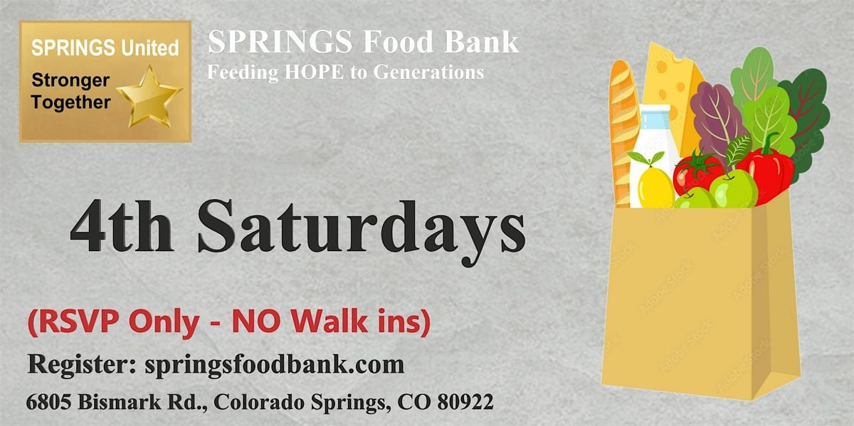 SPRINGS Food Bank - 4th Saturday - August 23, 2025, 23 August | Event in Colorado Springs | AllEvents