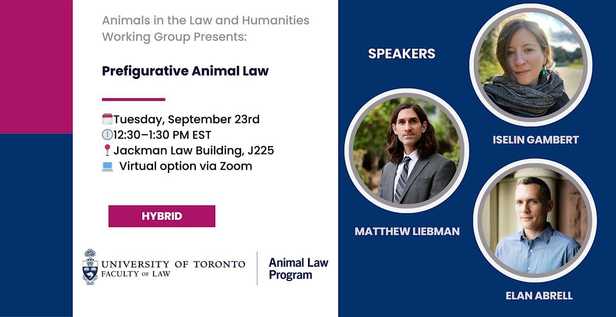 Working Group Speakers:  Iselin Gambert, Matthew Liebman & Elan Abrell, 23 September | Event in Toronto