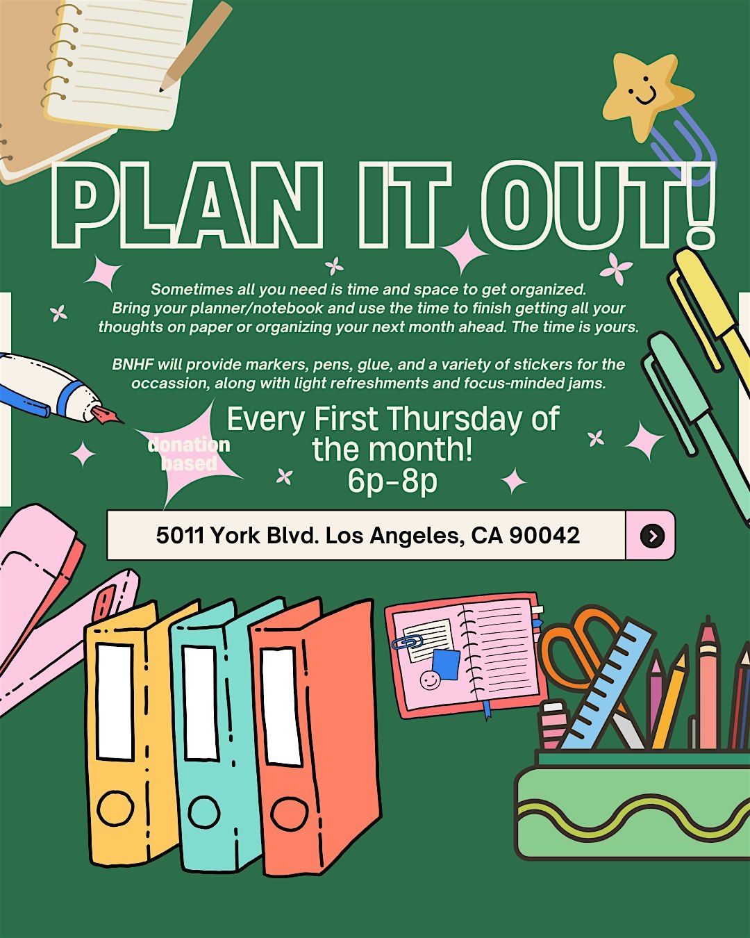 August PLAN IT OUT!: Dedicated planner and junk journaling time, 7 August | Event in Los Angeles | AllEvents