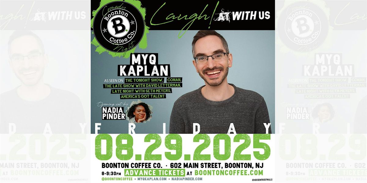 Comedy Night with Myq Kaplan, 29 August | Event in Boonton | AllEvents