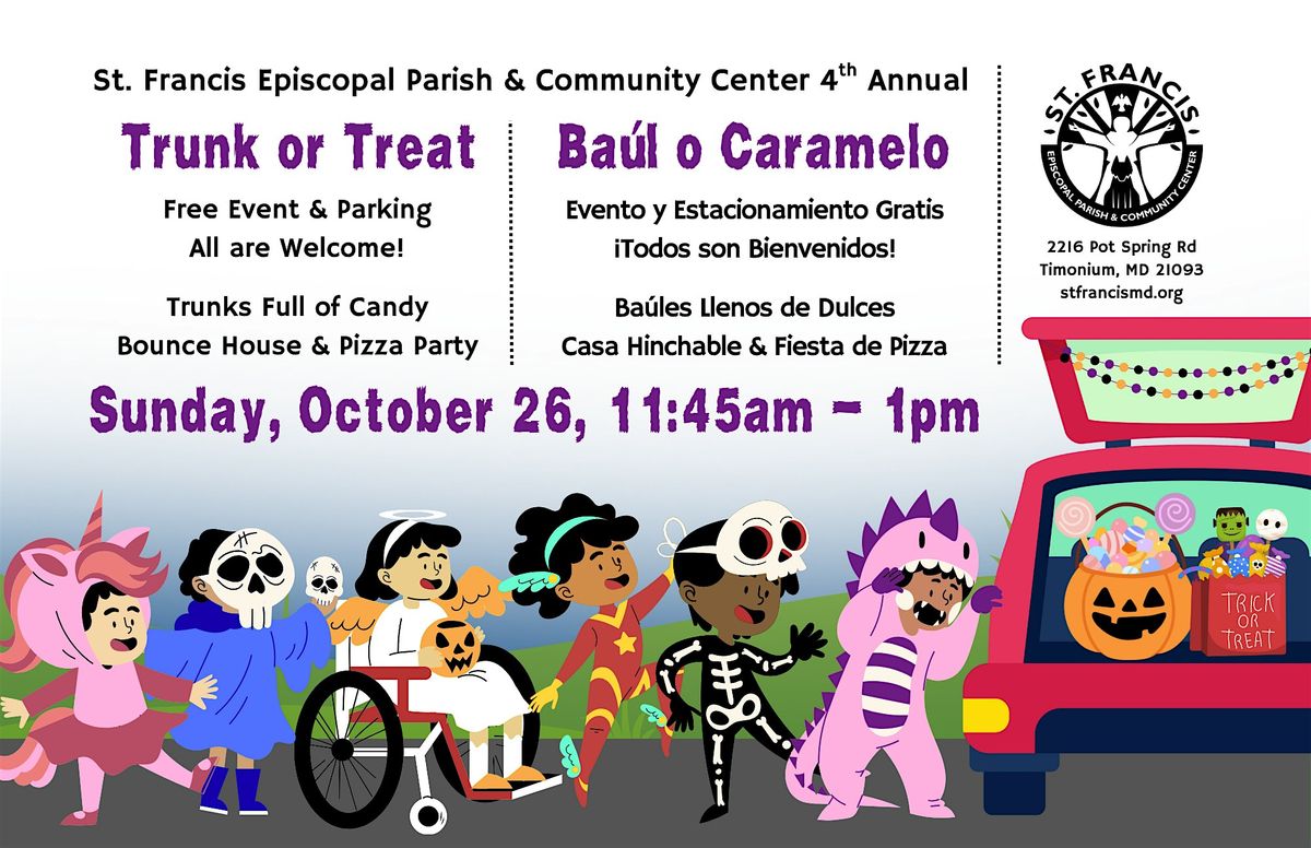 Trunk or Treat / Baúl o Caramelo, 26 October | Event in Timonium | AllEvents