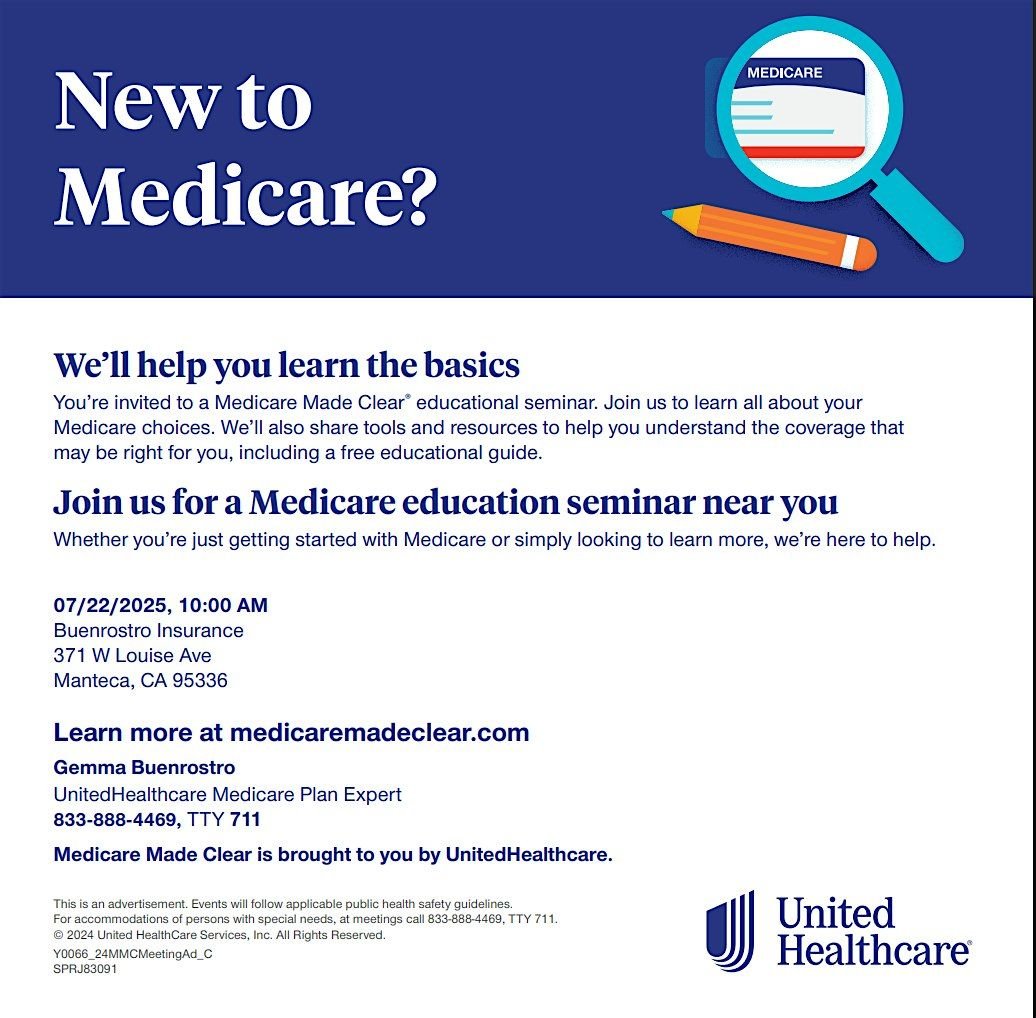 New to Medicare Seminar | Event in Manteca | AllEvents