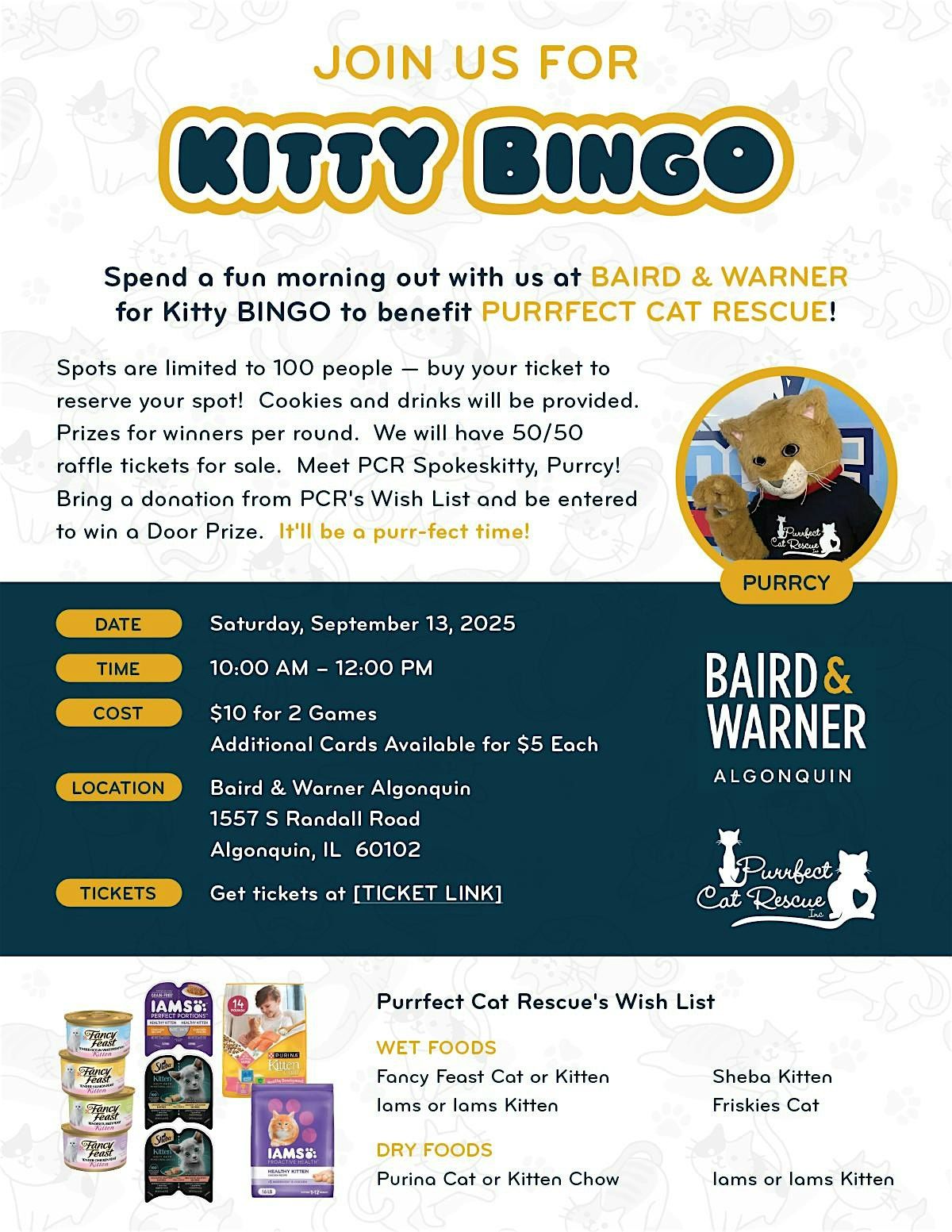 KITTY BINGO, 13 September | Event in Algonquin | AllEvents