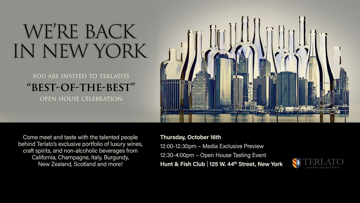 Terlato's "Best of the Best" Open House Celebration, 16 October | Event in New York | AllEvents