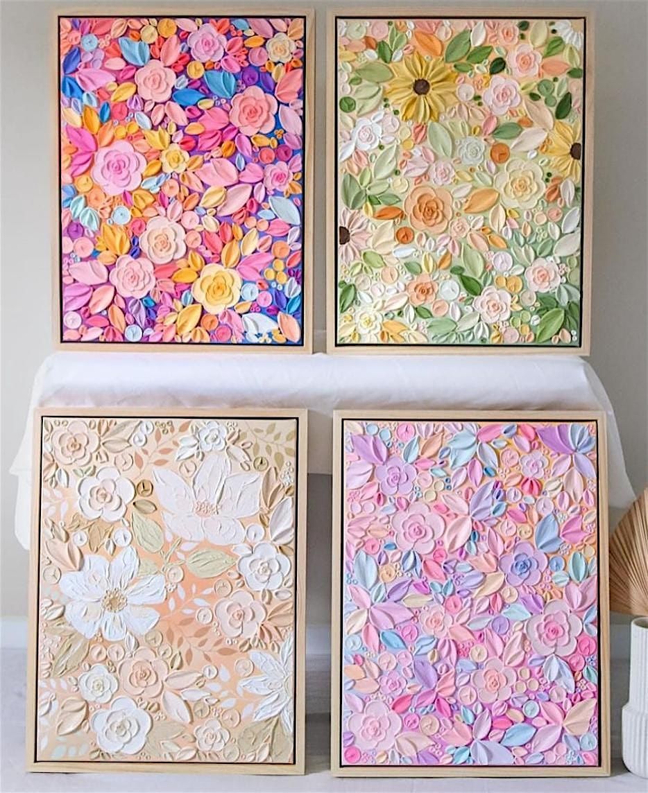 Textured Putty “Flower Canvas” Painting Class!, 8 August | Event in Raleigh | AllEvents