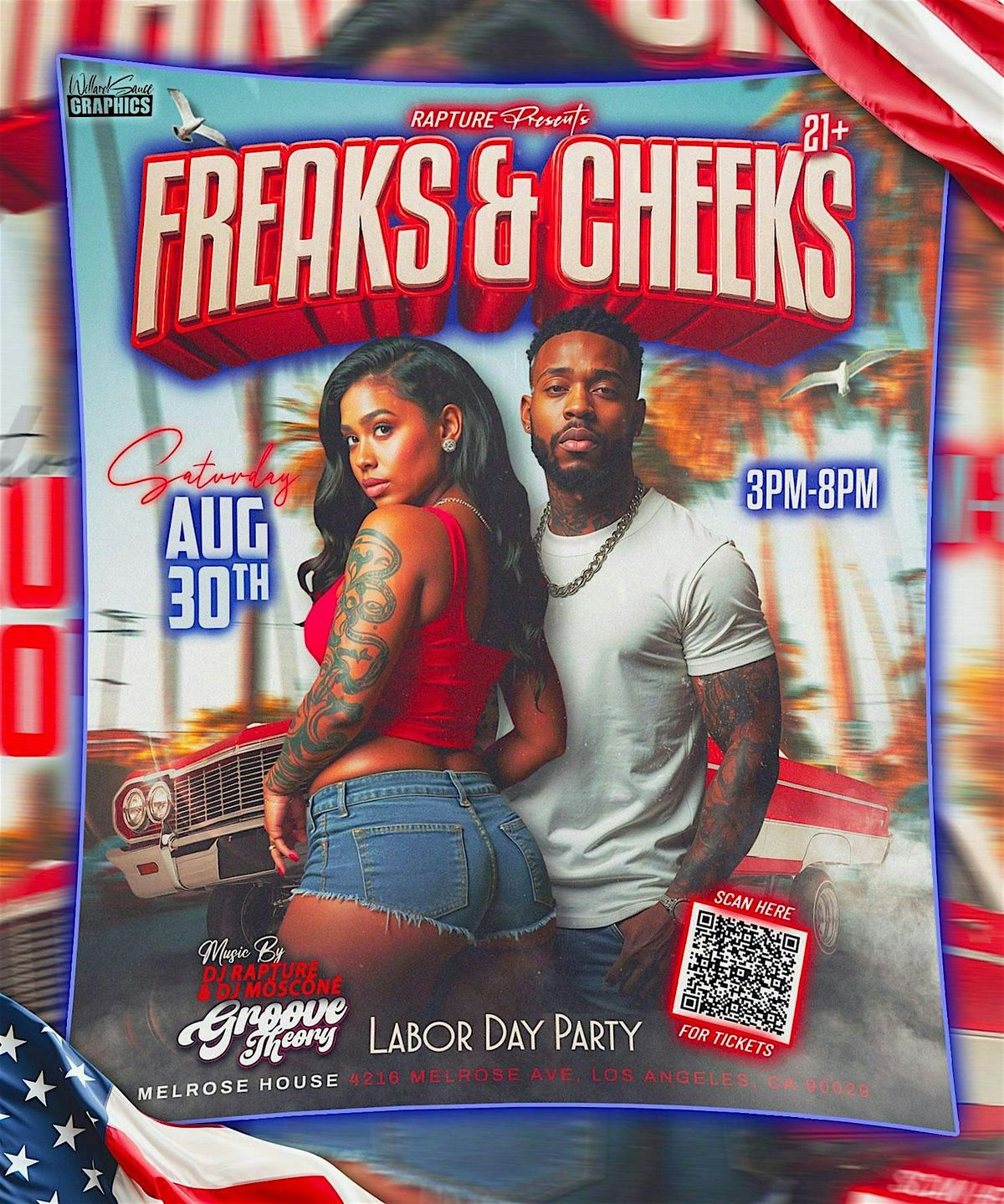 Groove Theory Los Angeles  — Freaks & Cheeks Premium Labor DAY Party, 30 August | Event in Los Angeles