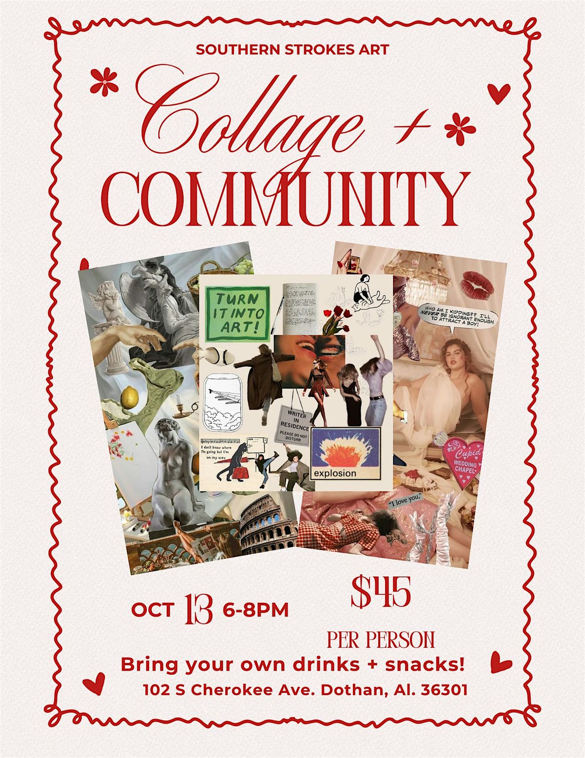 Collage + Community, 13 October | Event in Dothan | AllEvents