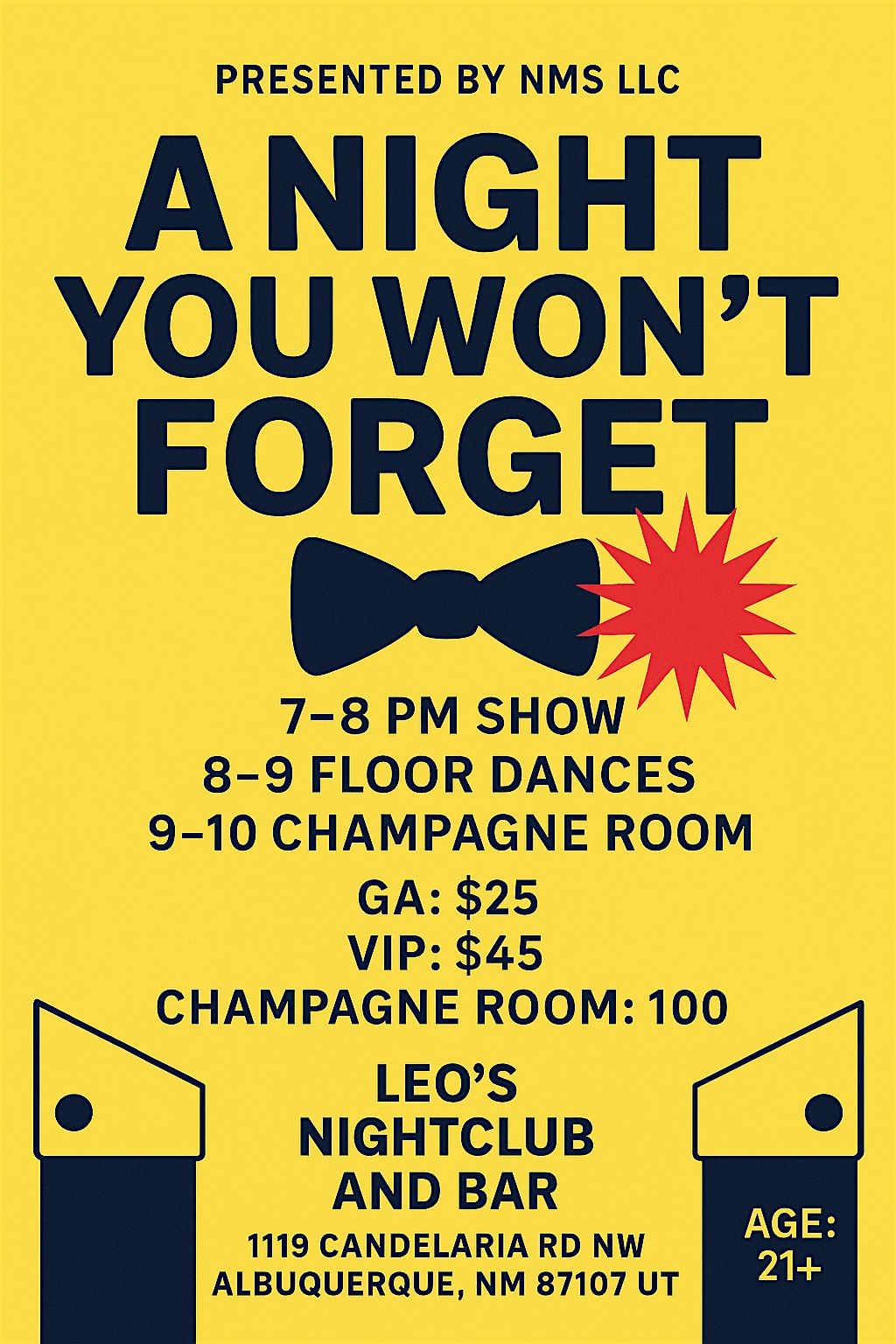 A Night You Won't Forget, 21 August | Event in Albuquerque | AllEvents