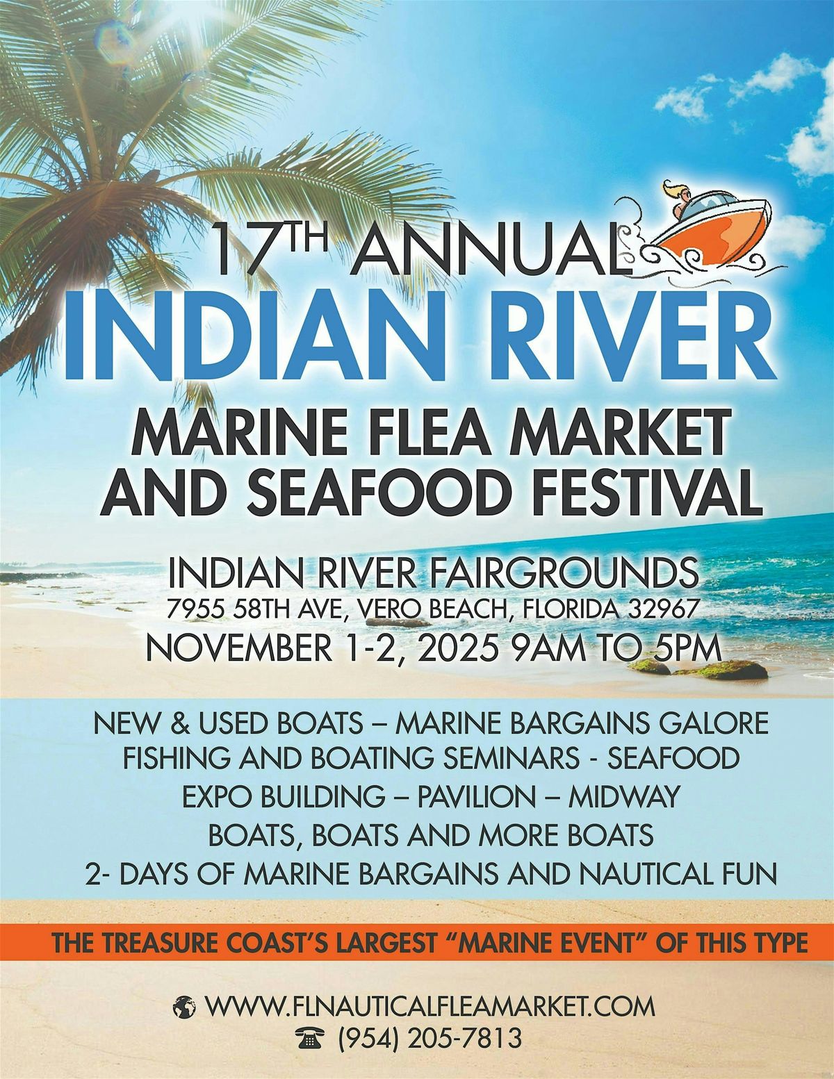 Sponsorship Opportunities Open 17th Annual Indian River Marine Flea Market, 1 November | Event in Vero Beach