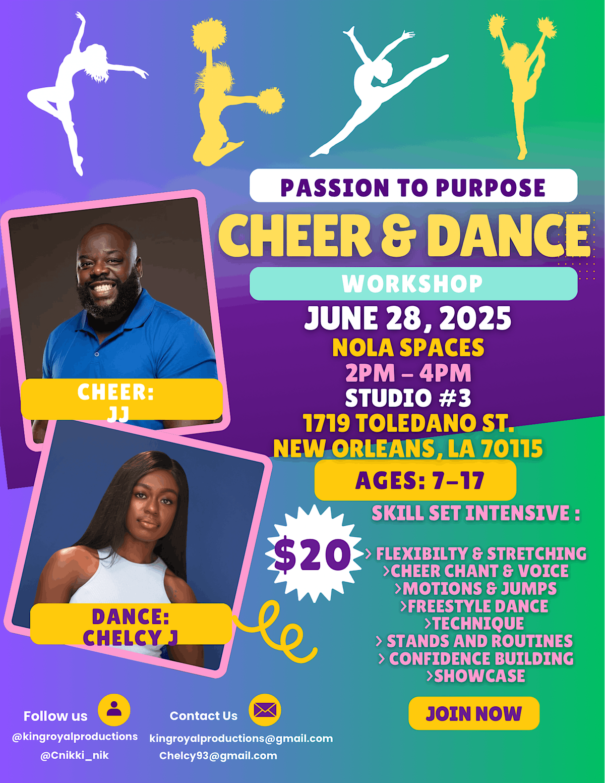Passion to Purpose Cheer and Dance Workshop, 28 June | Event in New Orleans | AllEvents