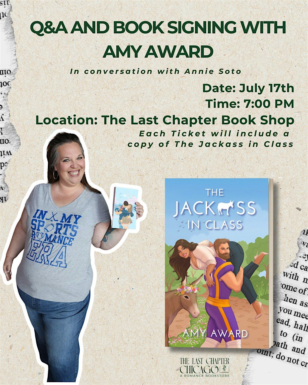 Q&A and Book Signing with Amy Award, 17 July | Event in Chicago | AllEvents