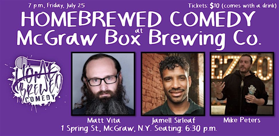 Homebrewed Comedy at McGraw Brewing Co., 25 July | Event in McGraw | AllEvents