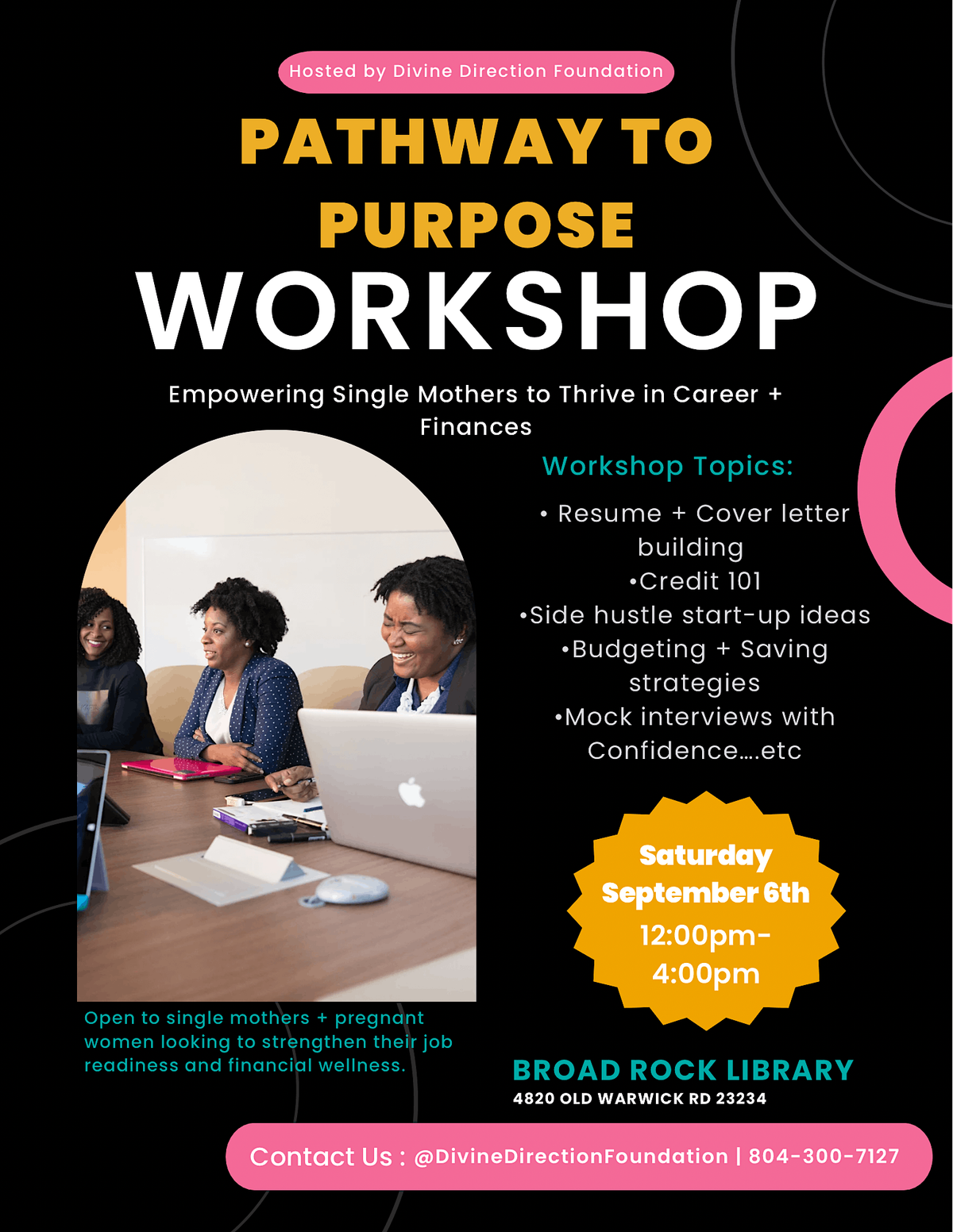 Pathway To Purpose : Workforce + Financial Readiness Workshop, 6 September | Event in Richmond | AllEvents
