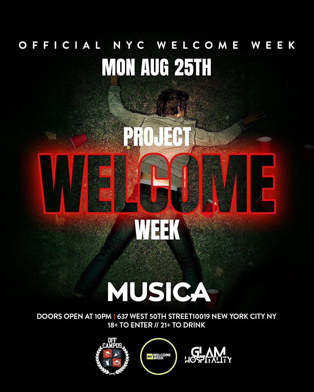 WELCOME WEEK DAY 1 PROJECT X @ M NIGHTCLUB (18+), 25 August | Event in New York | AllEvents