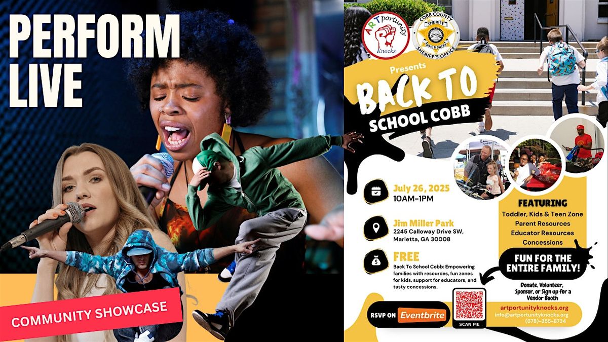 Perform at Back to School Cobb, 26 July | Event in Marietta | AllEvents