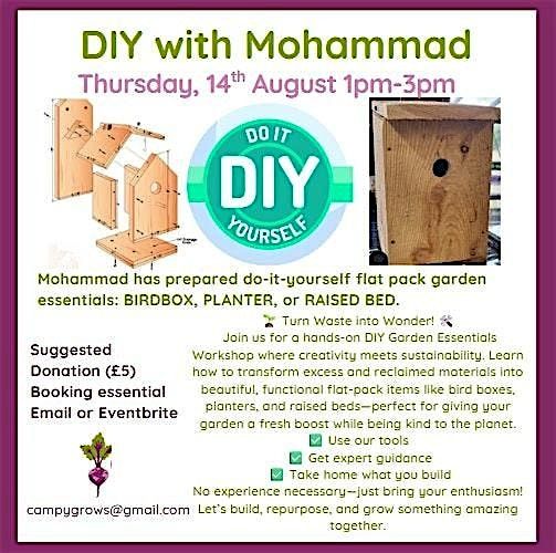 DIY with Mohammad, 14 August | Event in Dundee | AllEvents