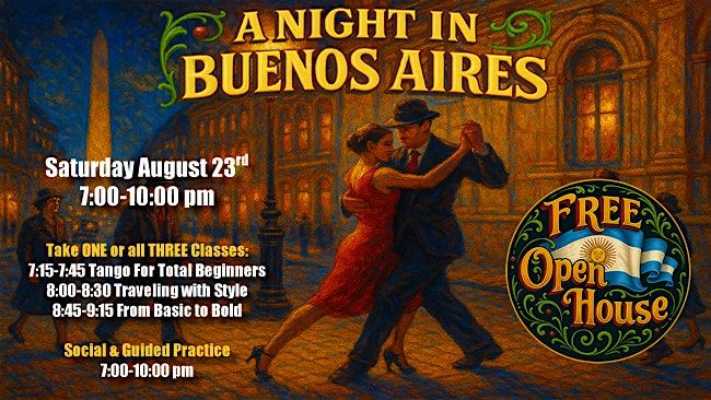 A Night in Buenos Aires: FREE Open House at Paradise Tango, 23 August | Event in Honolulu | AllEvents