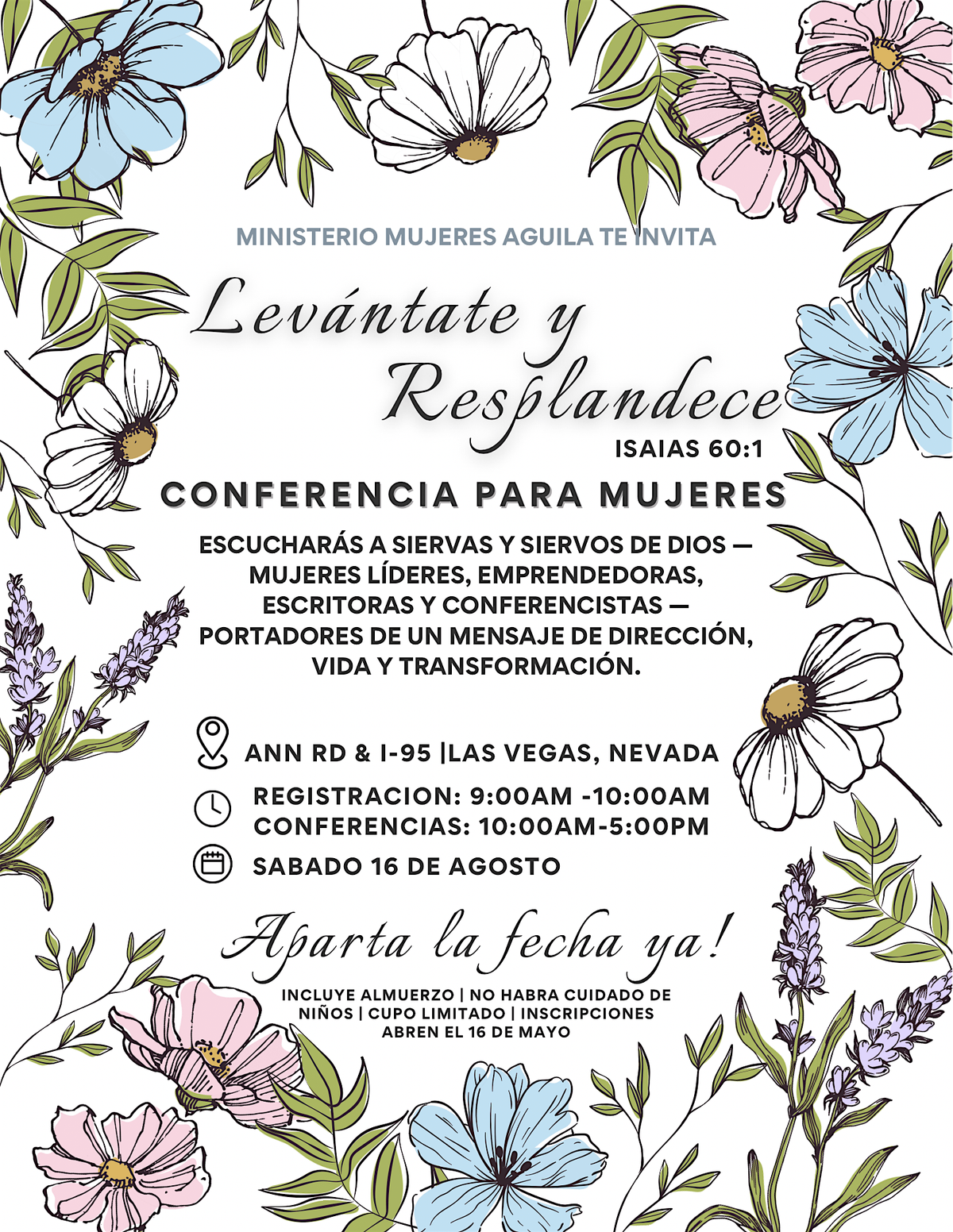 Levantate y Resplandece! Conferencia Para Mujeres, 16 August | Event in Las Vegas | AllEvents