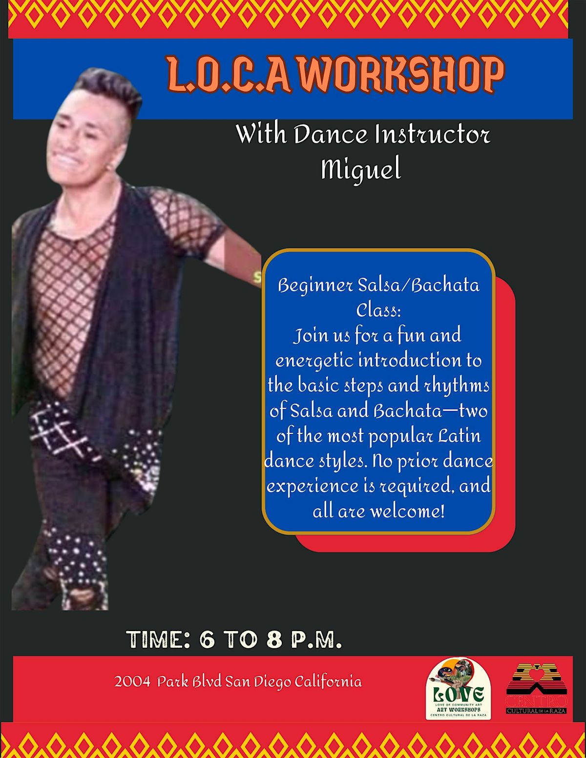 L.O.C.A SALSA/BACHATA WORKSHOP, 8 August | Event in San Diego | AllEvents