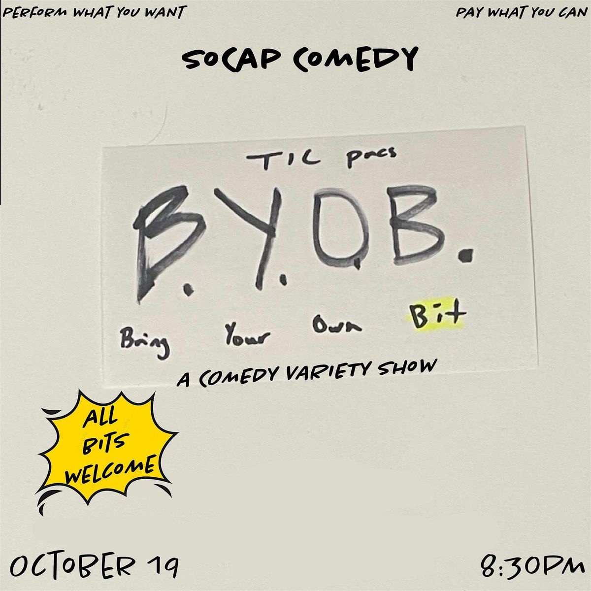 BYOB (bring your own bit) | Event in Toronto | AllEvents