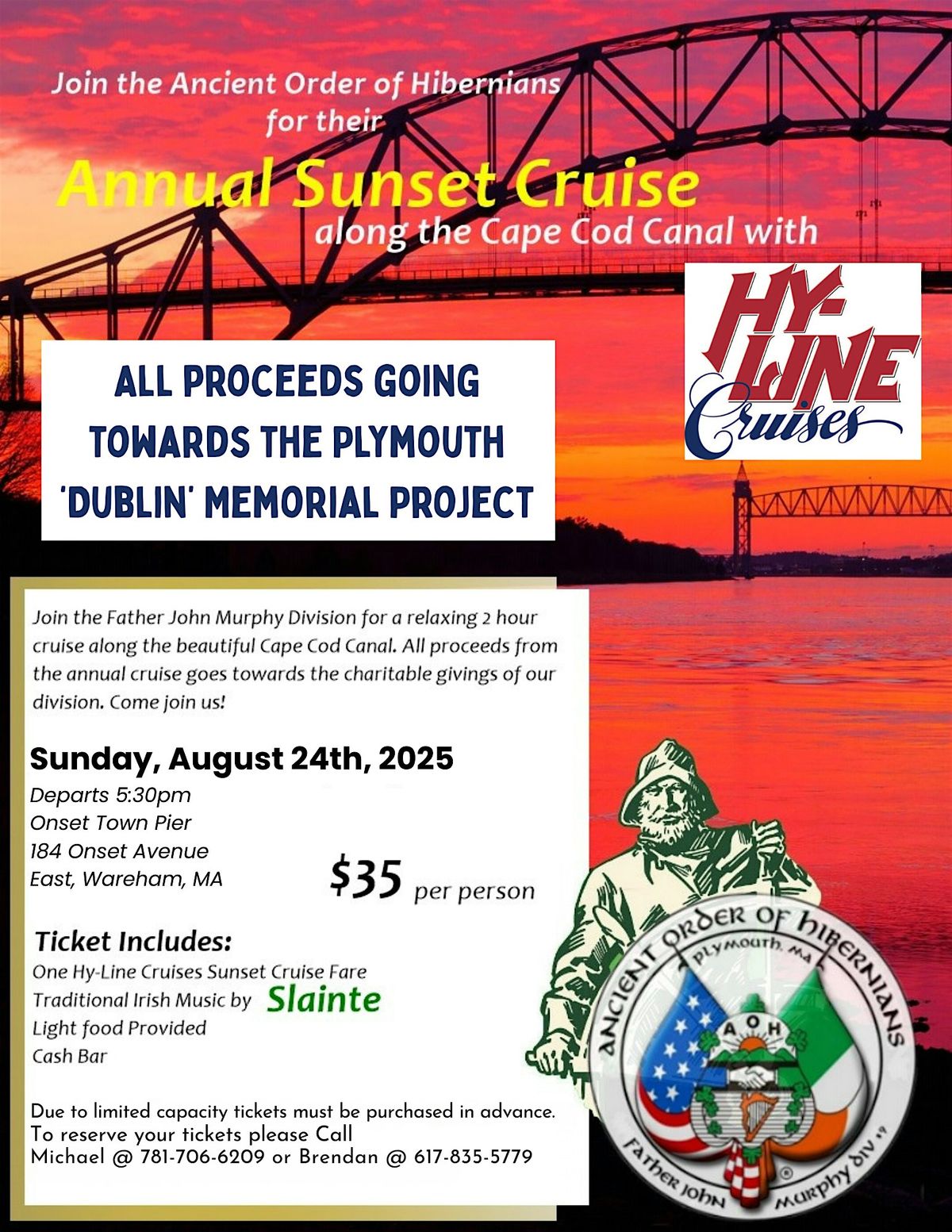 Annual Sunset Cruise along the Cape Cod Canal, 24 August | Event in Wareham | AllEvents