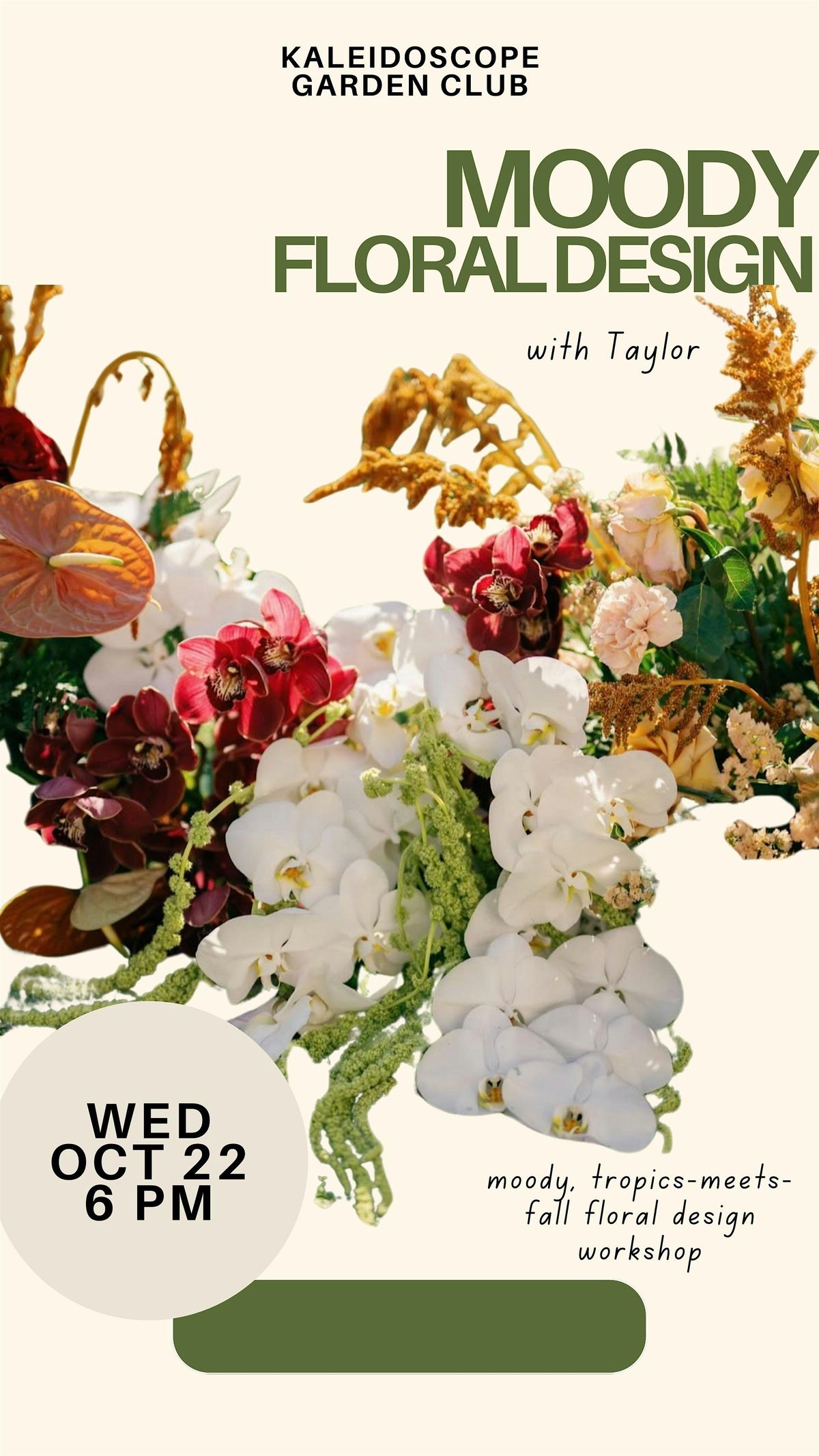 Moody Floral Design Class, 22 October | Event in Naples | AllEvents