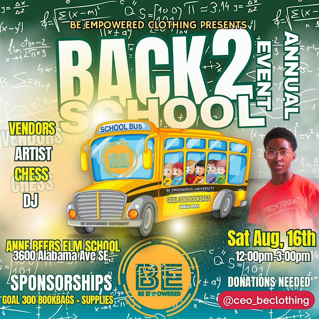 Back to School Event (B.E), 16 August | Event in Washington | AllEvents