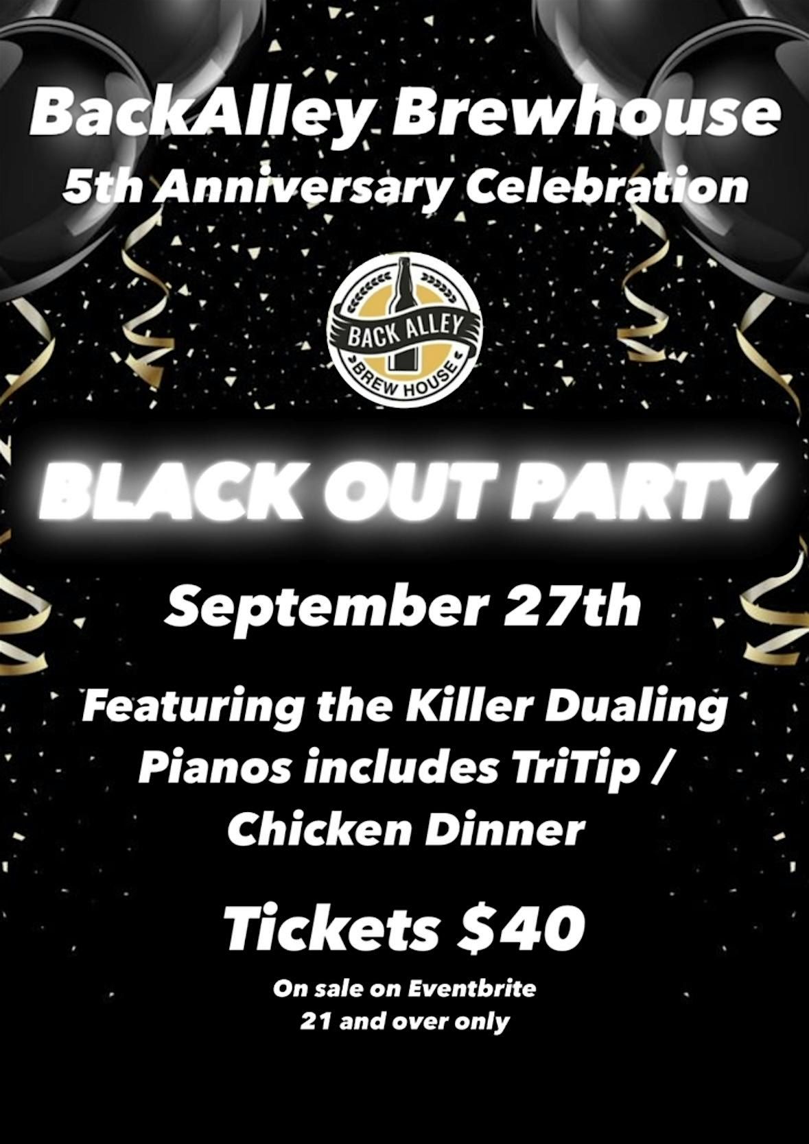 5th Anniversary Black Out Party Celebration, 27 September | Event in Galt | AllEvents