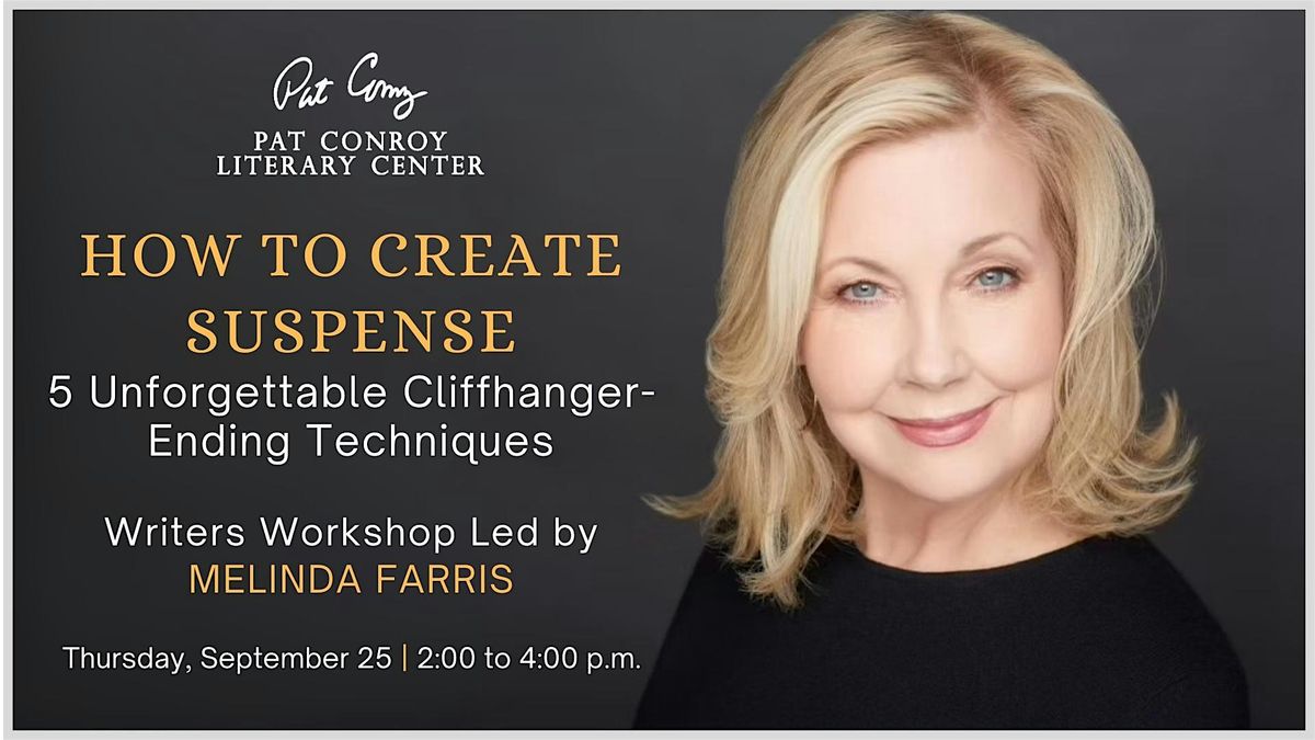 How to Create Suspense: Writers Workshop Led by Melinda Farris, 25 September | Event in Beaufort | AllEvents