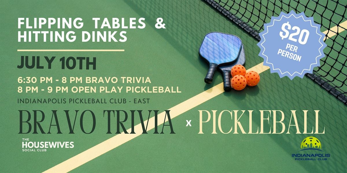 Bravo Trivia and Open Play Pickleball, 10 July | Event in Indianapolis | AllEvents