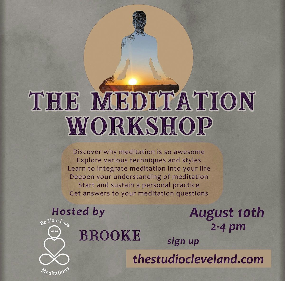 The Meditation Workshop, 10 August | Event in Cleveland | AllEvents