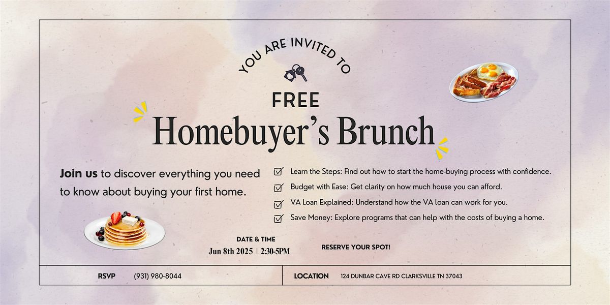 FREE Homebuyers Brunch - Clarksville, 8 June | Event in Clarksville | AllEvents