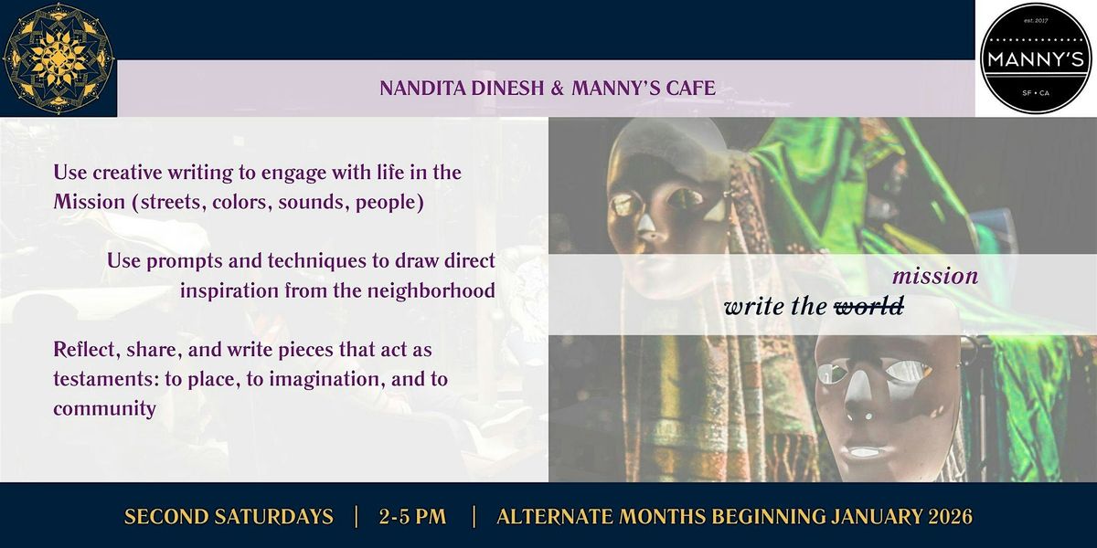Manny’s Writing Workshop Club, 17 January | Event in San Francisco | AllEvents