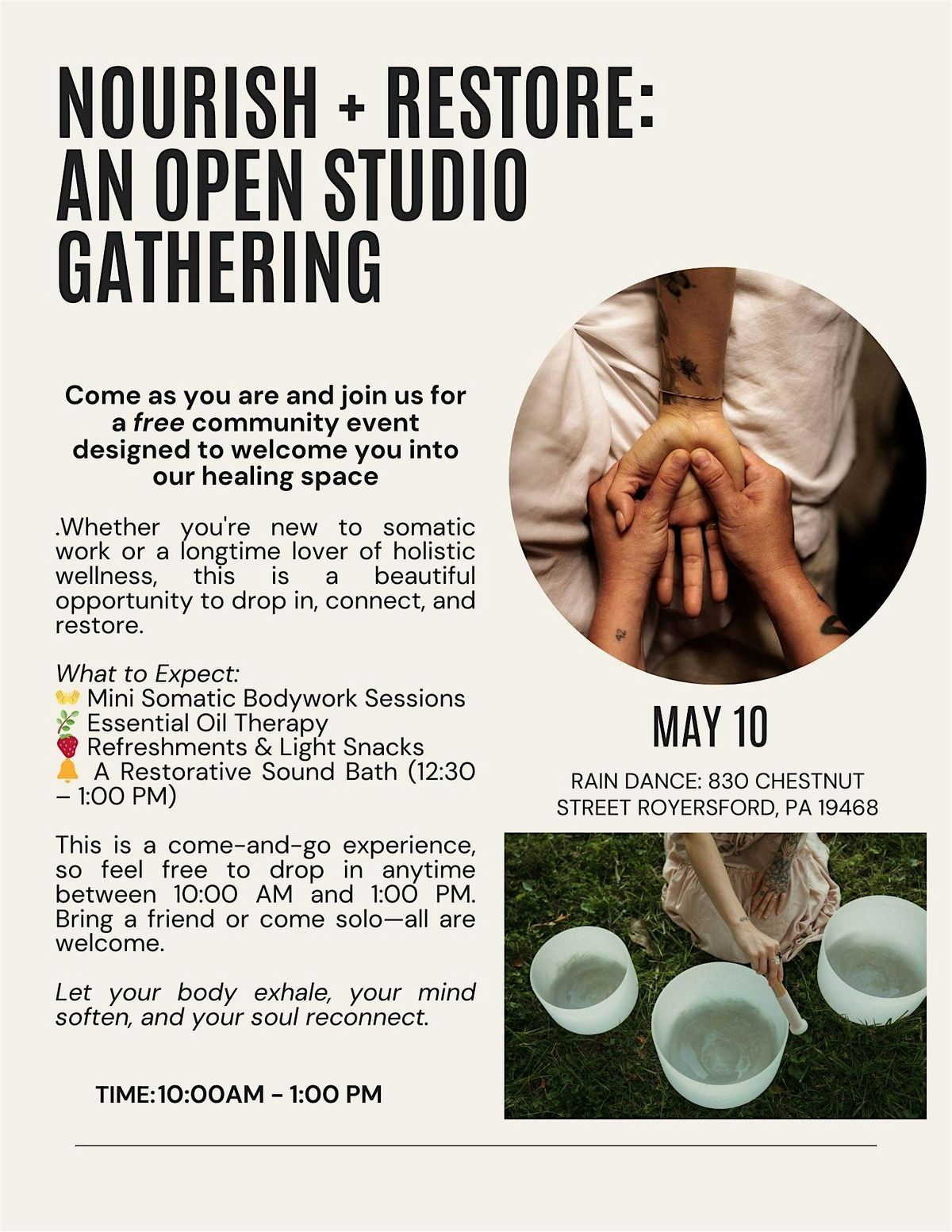 Nourish and Restore Open Studio Gathering, 10 May | Event in Royersford | AllEvents