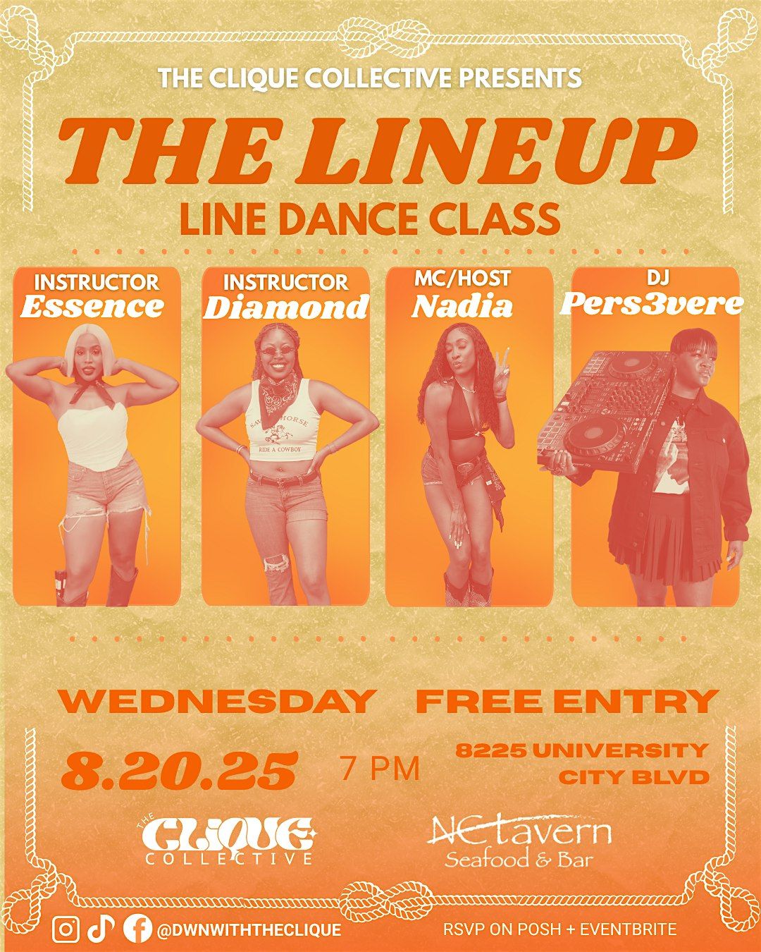 The Line Up – Free Entry Line Dance Class in Charlotte, 20 August | Event in Charlotte | AllEvents