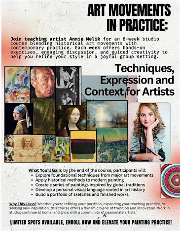 Art Movements in Practice: Techniques, Expression and Context for Artists, 5 December | Event in Myrtle Beach