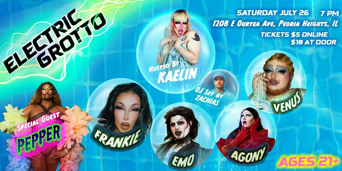 ELECTRIC GROTTO: POOL MONSTER ELEGANZA, 26 July | Event in Peoria Heights | AllEvents