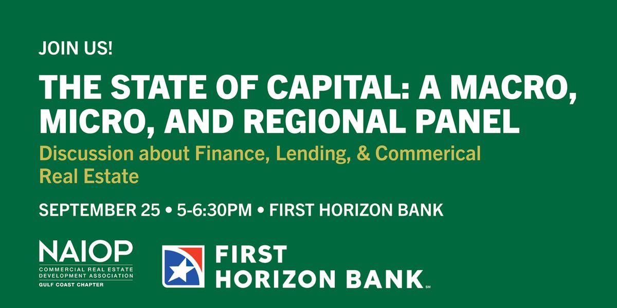 The State of Capital: A Macro, Micro, and Regional Panel, 25 September | Event in New Orleans | AllEvents