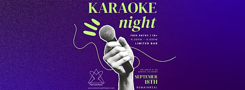 Copy of RemainReal Presents: Karaoke Night!, 18 September | Event in Denver | AllEvents
