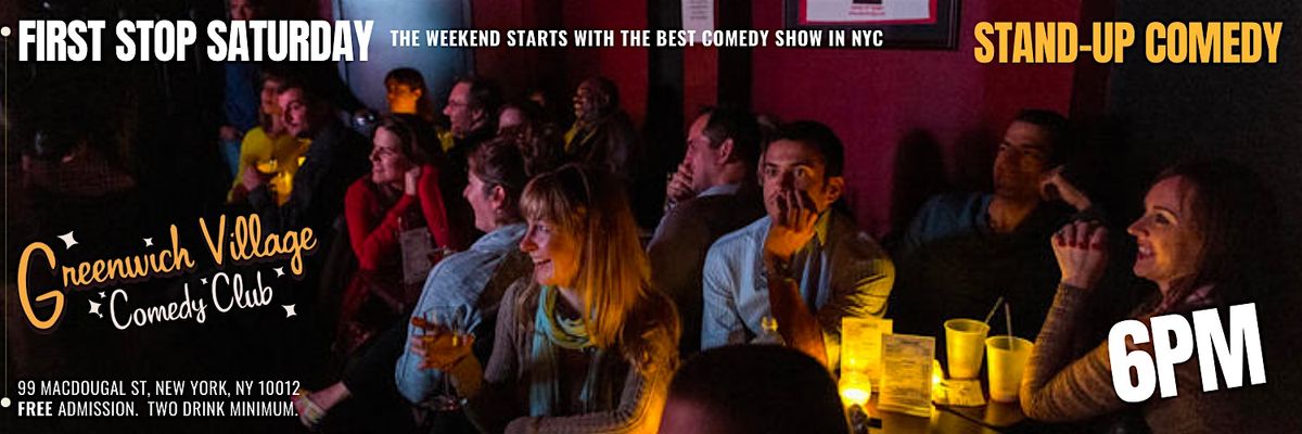Happy Hour Free Comedy Show Tickets - First Stop Saturday, 17 May | Event in New York | AllEvents